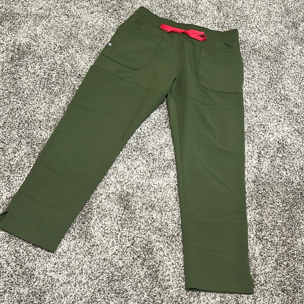 Army green Figs scrub pants